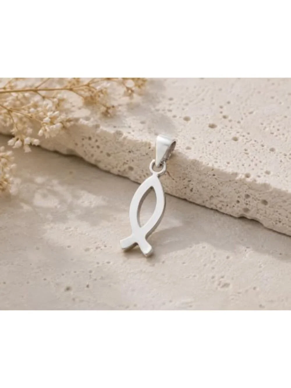 Faith-Inspired Ichthys Jesus Fish Pendant | .925 Sterling Silver Necklace for